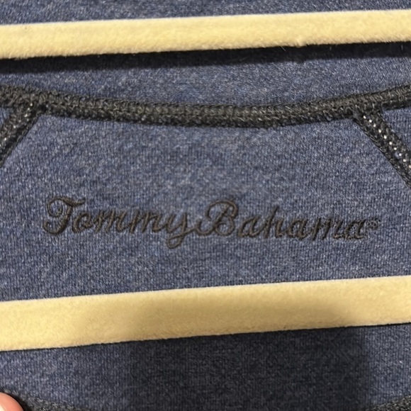 Tommy Bahama Grey 1/4 Zip Reversible Pullover Cotton Sweater Size Large - Picture 5 of 8